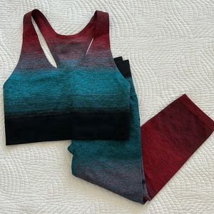 Athleta Relay Capri Legging & Bra Set